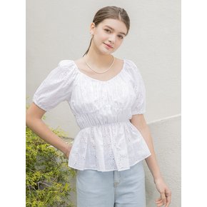 Off Shoulder Lace Blouse White