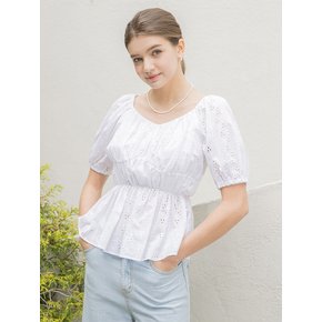 Off Shoulder Lace Blouse White