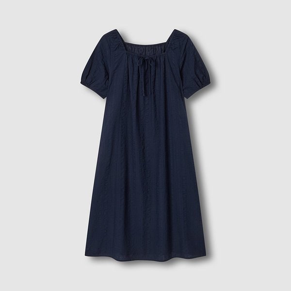 여 소프트 시어서커 반팔 파자마 원피스 J206203068056