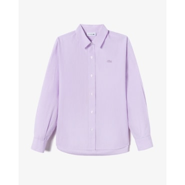 라코스테 (라코스테제습제증정)(여성) 25SS 릴랙스핏 포플린 셔츠 CF579E-55G I1M(블루베리)