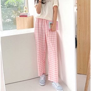 [남녀공용] 제니 체크 팬츠 4color 커플파자마 홈웨어
