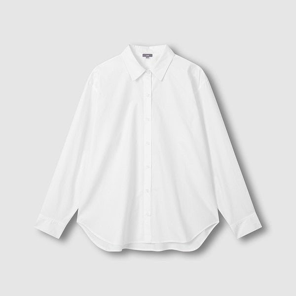 여 루즈핏 포플린 긴팔 셔츠 J116203521001