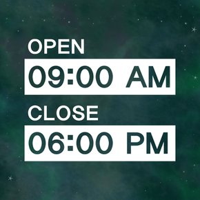 오픈클로즈 영업시간 스티커 LMST-069 베이직 고딕