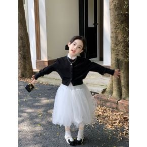 여아 레이어드 가디건 샤 튜튜 스커트 세트
