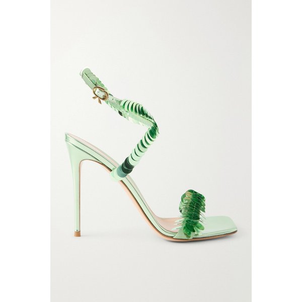 시퀸 장식 샌들 라이트 그린 46376663163053345