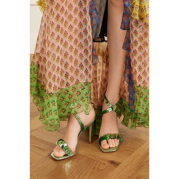 시퀸 장식 샌들 라이트 그린 46376663163053345