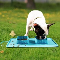 휴대용 강아지 밥그릇 강아지 고양이 애견 식기 실리콘 접이식 물그릇 반려동물