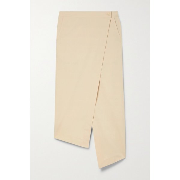 페타르 페트로브 Rael Cotton And Silk-blend Wrap Skirt 베이지 25185454456555587