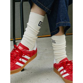 Needlework Mid-calf Socks (Navy)