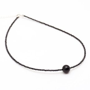 Onyx Ball Necklace