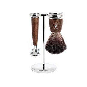 독일 뮬레 면도기 Muhle Rytmo Series Shaving Set 블랙 Fibre Safety Razor Dark Ash Wood 1346