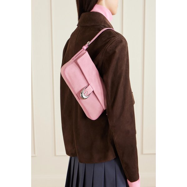 스타우드 할로우 스웨이드 숄더백 핑크 46376663163027494