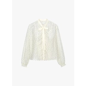 [25 S/S] 러플 포인트 타이 블라우스 ITP2WBL710