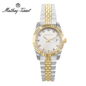 Mathey-Tissot 여성 메탈밴드시계 D810BI