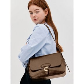 Buckle Flap Bag_Crack Brown