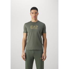 4382017 EA7 Print T-shirt - verde scuro