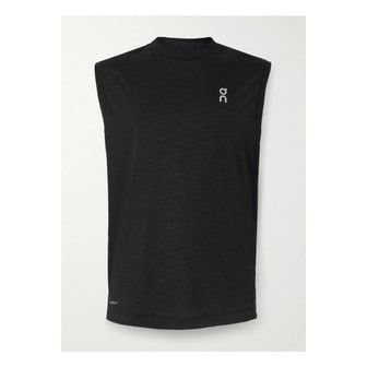 온 러닝 로고 프린트  셸 탱크 탑 블랙 46376663162896627