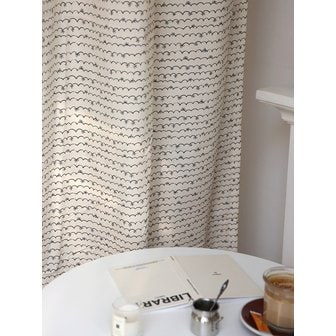 메종드룸룸 리본 웨이브 가리개커튼