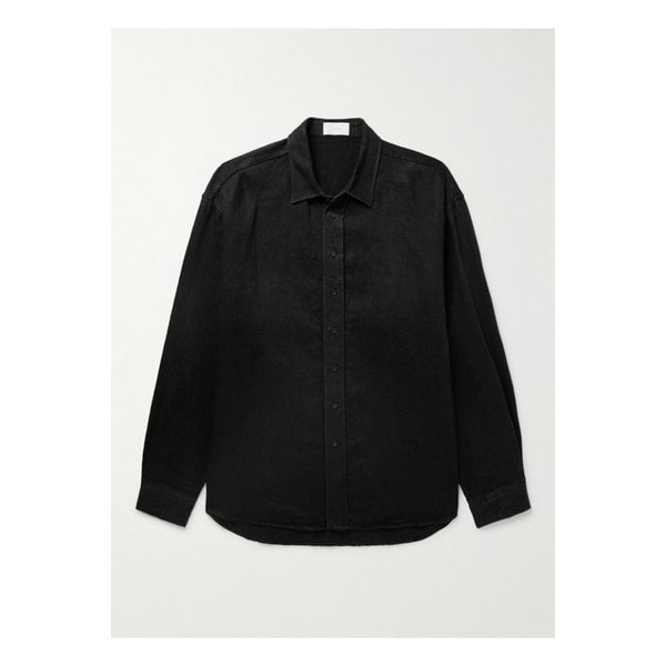 펜 오버사이즈 리넨 트윌 오버셔츠 블랙 1647597359763056