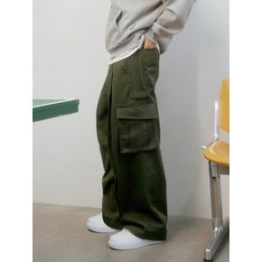 Vertical One Tuck Cargo Pants_Dark Olive