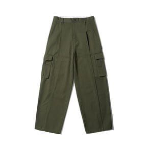 Vertical One Tuck Cargo Pants_Dark Olive