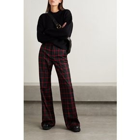 Dylan checked twill wide-leg pants 블랙 1647597346960125