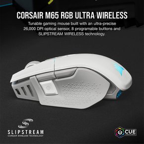 CORSAIR M65 RGB ULTRA WIRELESS 튜닝 가능 FPS 무선 게이밍 마우스 화이트 CH-9319511-AP2