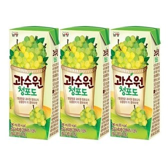  과수원 청포도 190ml x 48개 / 과즙음료  주스 팩쥬스