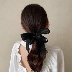 여자 헤어 검정 하프 바나나 리본 머리 롱 핀 - SSG.COM