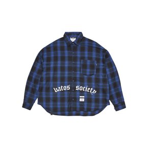 VATOS OVERSIZED LONG SLEEVES SHIRTS BLUE