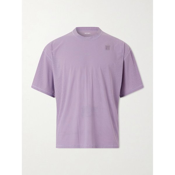 로고 장식 아플리케 스페이스-O 메쉬 티셔츠 46376663163018359