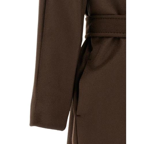 막스마라 페달레 울 벨티드 코트 WE344740BM BROWN