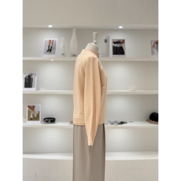 [여주점] 여성 볼륨 슬리브 모크넥 가디건 (D251KSL009)