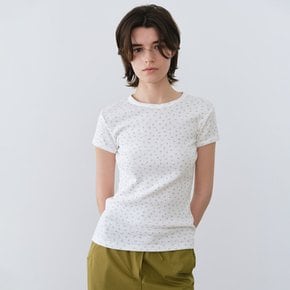 Flower Half Sleeve T-shirt KW6ME4330_LC