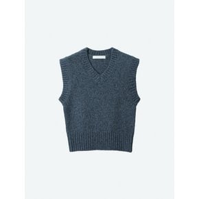 cosy knit vest_charcoal gray