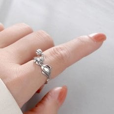  성공과 복을 부르는 연꽃 잉어 행운반지 새해 반지 (WFGPVXW)