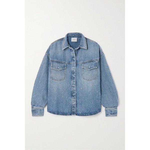 하프보이 오버사이즈 디스트레스드 데님 셔츠 1647597311144201