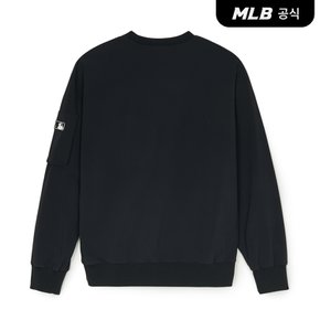 [코리아공식] 베이직 고프코어 우븐 맨투맨 NY (Black)