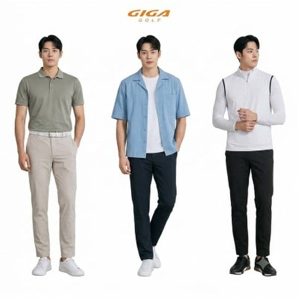 확대된 대표 [기가골프] 여름 시원한 남성 나일론 허리밴드 메쉬바지 3종택1