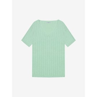 이사베이 골지 브이넥 반팔 니트 풀오버 (VKUCG2970)