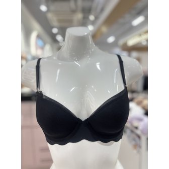 비너스 [여주점] 와코루 부유방커버 심플 몰드 물결 누디 브라[WBR2061A_D] BK