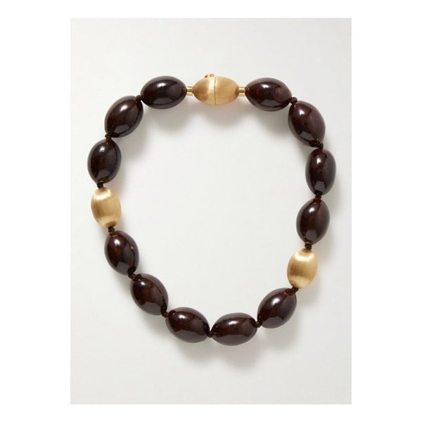 리지 포르투나토 트리아나 골드 도금 세라믹 네크리스 다크 브라운 46376663162907521