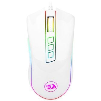 엄지척 리드래곤 PC방 RGB 게이밍 마우스 COBRA WHITE M711W