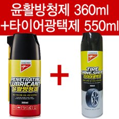 윤활방청제360ml 타이어광택제550ml 2종