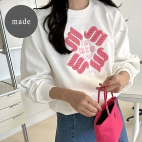 걸스데일리 / 걸스데일리/[Muse12]닉시12 자수 맨투맨_화이트