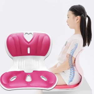 바보사랑 바른 자세 교정 의자 어린이 척추교정의자 커브 좌식의자 허리보호 핑크 F020