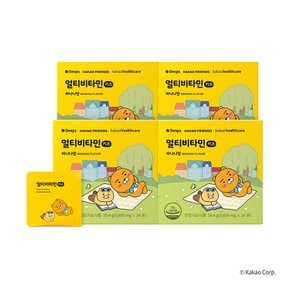 [9/22(화) 오후1시까지 주문시, 명절전 출고] [덴프스 × 카카오프렌즈] 멀티비타민 키즈 (14일분) x 4BOX