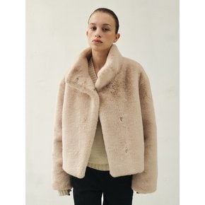 TWW HIGH NECK ECO FUR JACKET_2COLORS