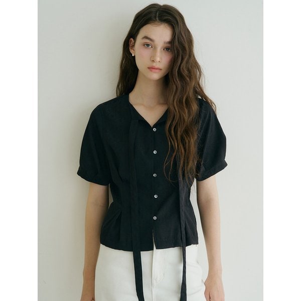 G Romantic Pattern Tie Blouse_2colors