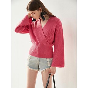 Gentle sense wrap v neck knit_2 colors